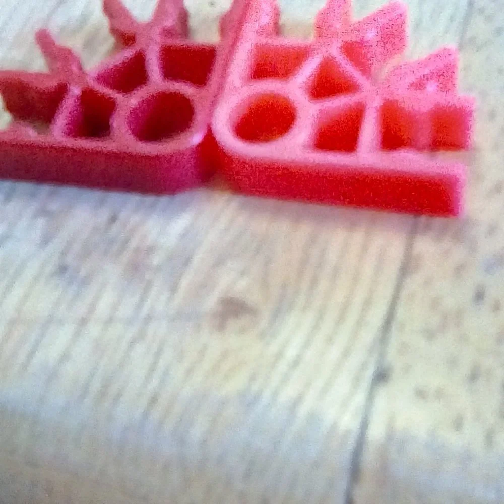 K'NEX 3 way connector red, bright red, grey